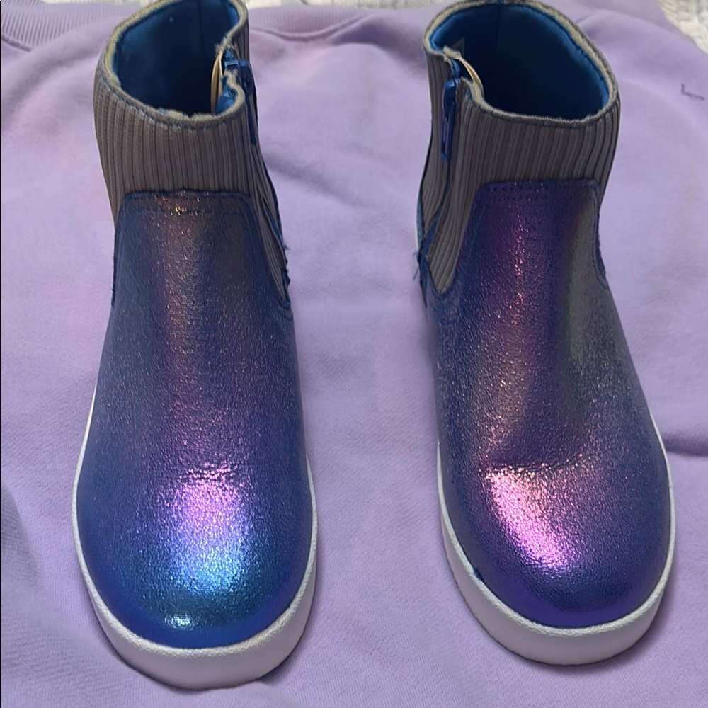 Lands' End Kids Boots in Shimmering Blue and Purple
